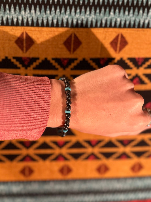Silver Spur Line Stretchy Bracelet