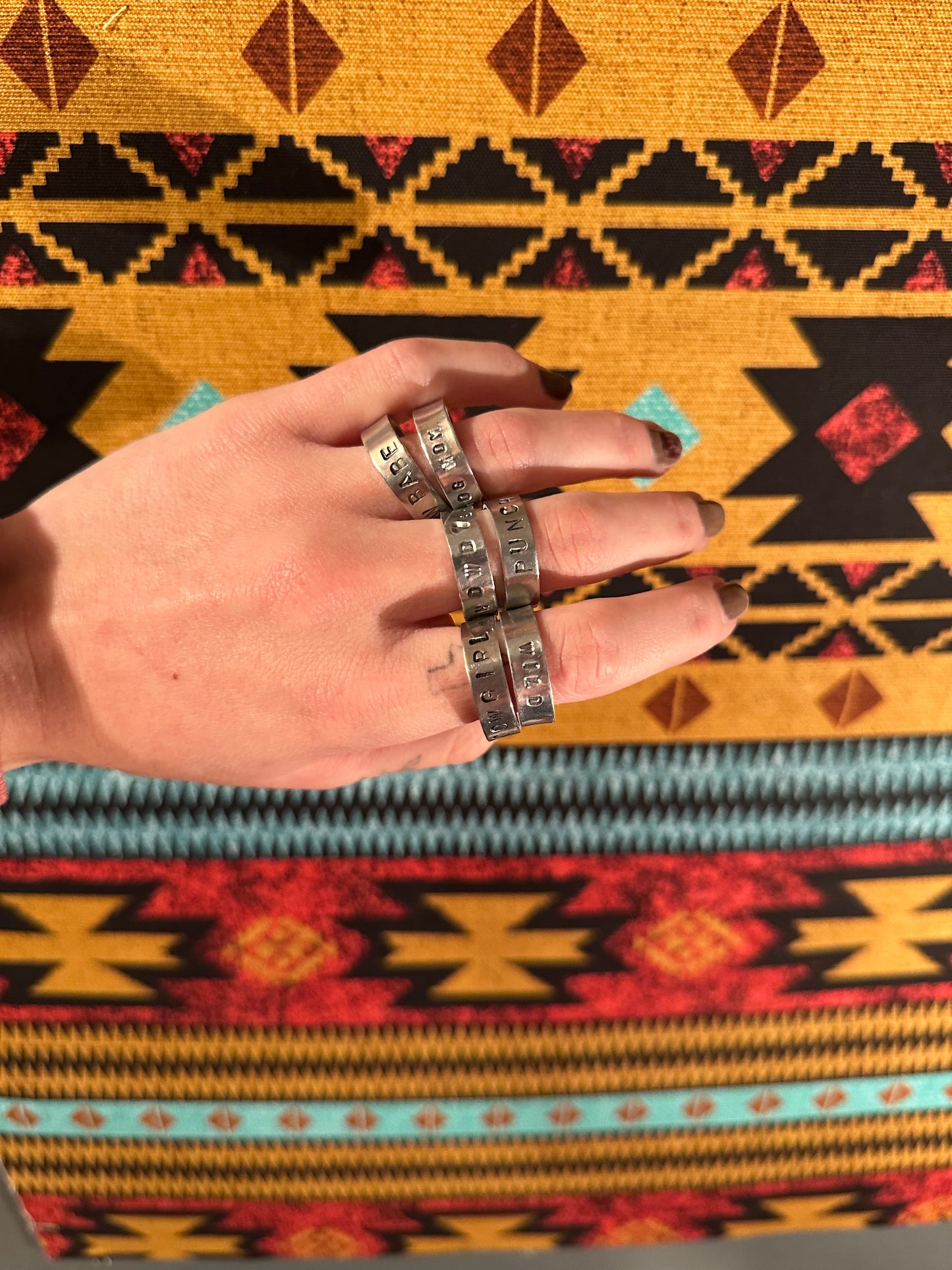 Metal Stamped Rings